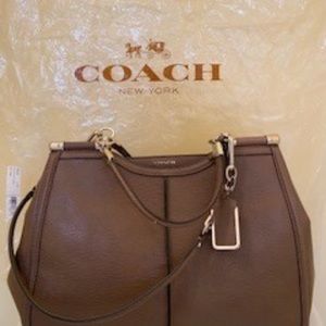 Coach Madison Caroline Leather Textured Satchel